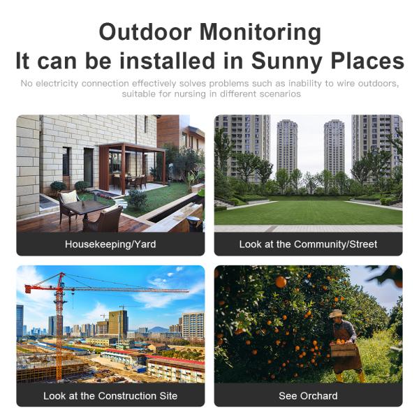 Rechargeable Tuya Solar Camera 3.6mm Lens