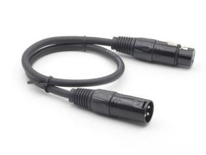 China Black 3 - Pin Xlr Cable Stage Lighting Accessories For Stage / Christmas Light on sale