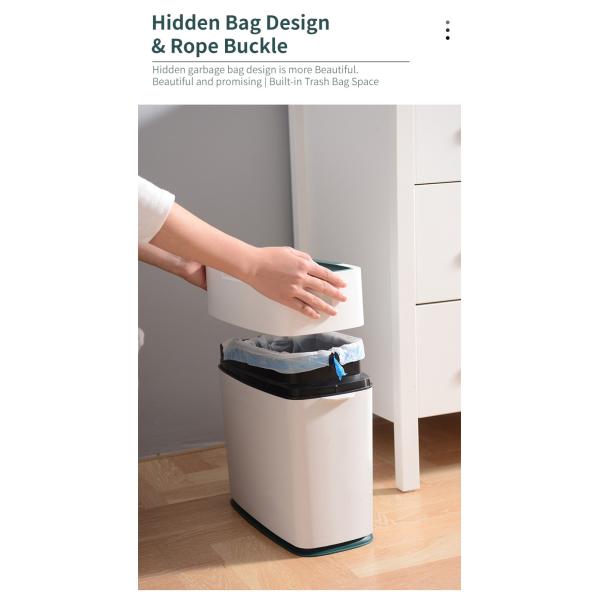 ABS Material 10L Intelligent Trash Bin Odor Free Space Free Design