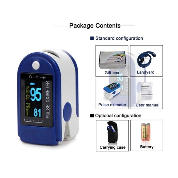 Bluetooth Finger Pulse Oximeter , Blood Pressure Monitor LCD Display 128*64