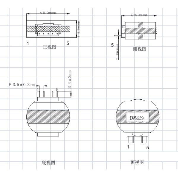 POT3312 High Frequency Transformer Manufacture Customized DW6639