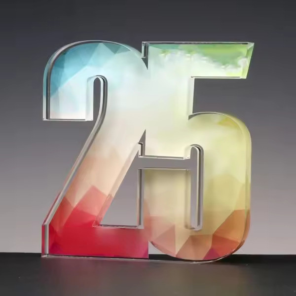 Multipurpose Clear Number Acrylic Block Award Custom Printing For Company Events