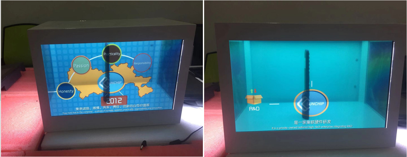 Full Hd Transparent LCD Showcase , Network Wifi Transparent LCD Display Box
