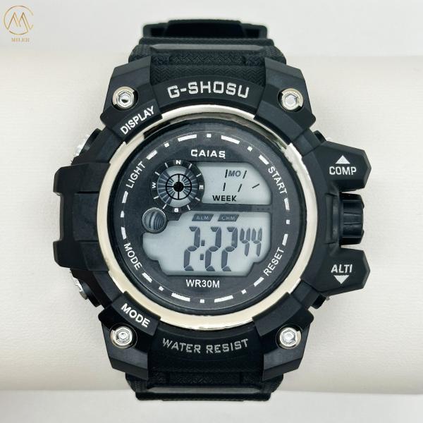 Quality Digital Display Round Men Quartz Watch With Durable Buckle Clasp for sale