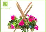 Unique Bamboo Plant Pot Hanging Flower Box , Bamboo Flower Containers Customized