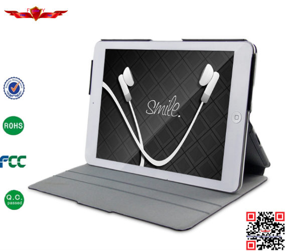 Hot Selling 100% Qualify Ultra Thin Smart PU Cover Case For Ipad Mini 2 Multi Stand