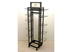 Adjustable Layer Metal Display Fixtures With 4 Wheels For PGA Accessories