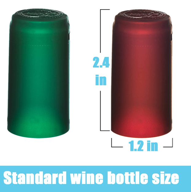Non Spill Wine Bottle Heat Shrink Capsules with Transparent Customization