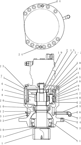 (HC310-01-1) - REDUCTION ASSY (SWING) Parts scheme