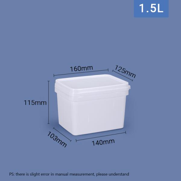1.5L-25L Square Rectangle PP Bucket With Lid For Silk Screen / Heat Transfer Printing
