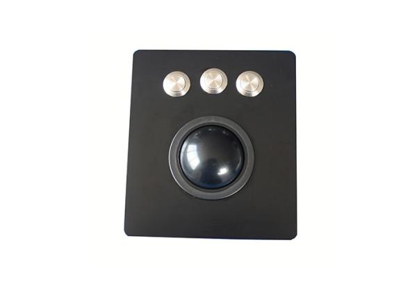 Mechanical Trackball Industrial Pointing Device Vandal Proof With Black Titanium
