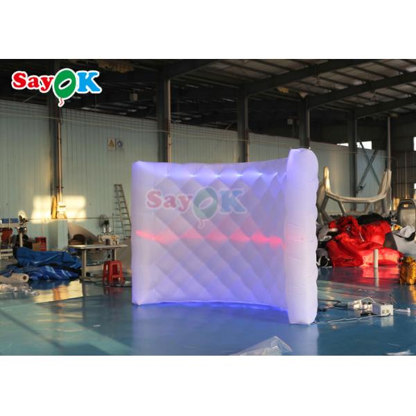 New Attractive Led Inflatable Wall Inflatable LED White Photo Booth Wall For Event