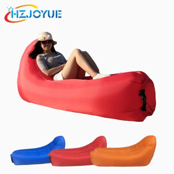 Outdoor fast inflatable air bed camping waterpoof air sleeping bag for beach hangout lazy laybag inflatable lounger