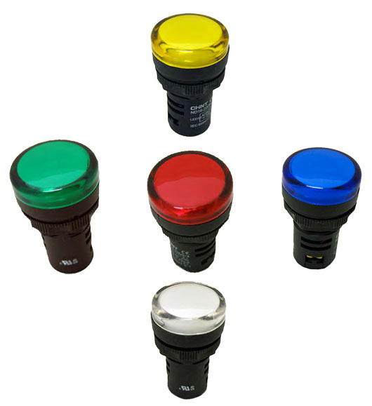 5 Color Industrial Electrical Controls Indicator Lamp Buzzer 12v 24v 110v 230v LED Line