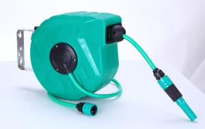 Auto rewind 15M Plastic Retractable Water Hose Reel for house hold