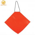 Durable Hi Vis Pvc Safety Orange Warning Flag With Square Shape For Traffic
