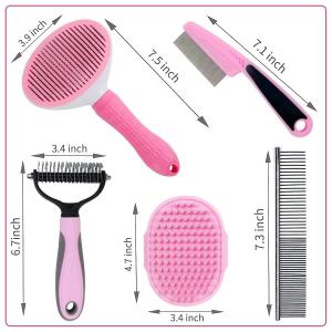 Buy cheap Dog Brush Grooming Kit 5 In 1 Shedding - Dog Grooming Dog Brush for Shedding Haired Dogs, Deshedder Brush for Dogs product