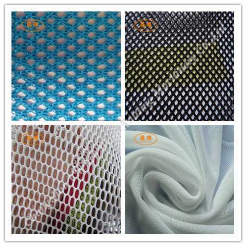 Strong Net Mesh Fabric Making Machine For 100D Polyester Tricot Big Eye Hole Knitting