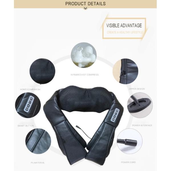 Vibration Kneading Rolling Shoulder Neck Massage Shawl For Home Car Office Beauty Salon