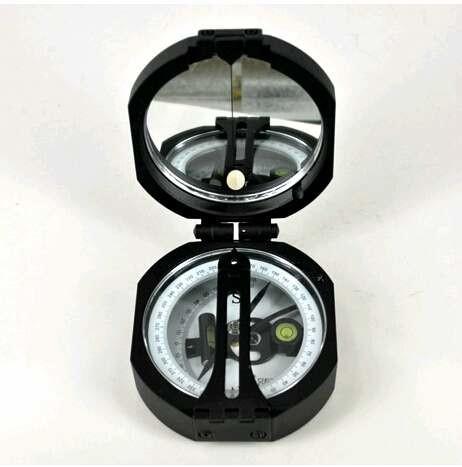 Quality Black Survey Instruments' Accessories Geology Metal Compass With Mirror for sale