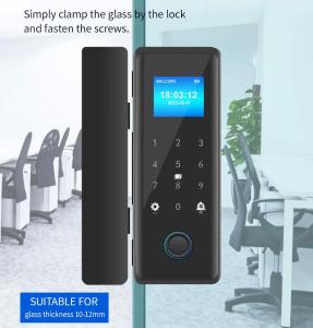 Tuya Digital Door Lock For Glass Doors Smart Fingerprint Password IC Card Access