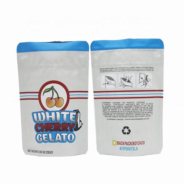 Quality Food Packaging 28g Mylar Digital Printed Stand Up Pouches MOPP for sale