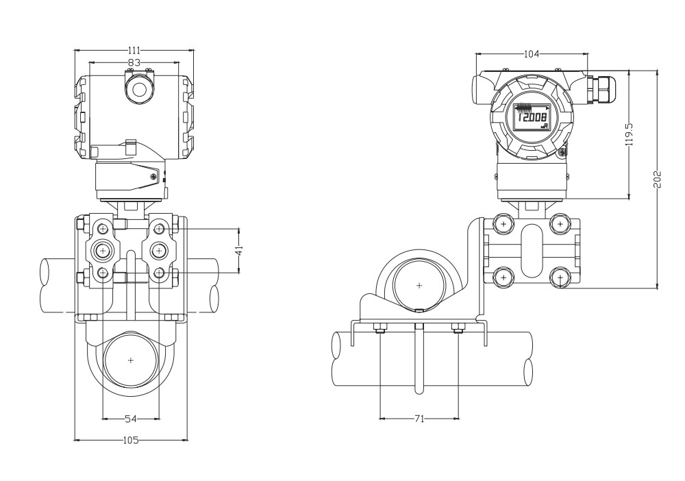 STK335 differential pressure transmitter 4 to 20mA HART