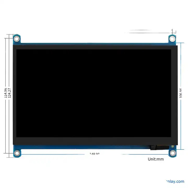 7in Raspberry PI TFT Display Touchscreen 6 O'Clock Viewing