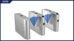 China Blue Acrylic SUS304 Stainless Security Flap Barrier Gate RFID IC ID CARD Access Control System on sale
