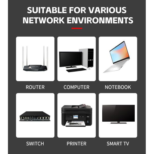 Experience High-Speed Network LAN Cable Connection With BC RJ45 1.5M Cat5e Patch Cord