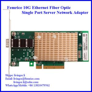 Buy cheap Femrice 10 Gigabit Ethernet Fiber Optic Adapter, Single Port Server Network Interface Cards, 1xSFP+ Network Adapter product