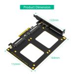 Dual U.2 SSD To PCIe 4.0 X8 Adapter Lightning-Fast Data Transfer