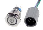 Pigtail Connetor Led 19MM IP65 SS Push Button Switch
