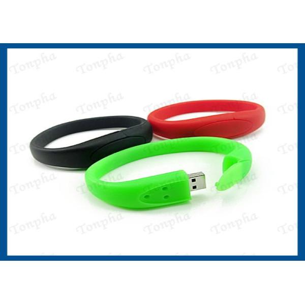 Stylish Wristband Flash Drive Customized Printed Logo Silicone Material