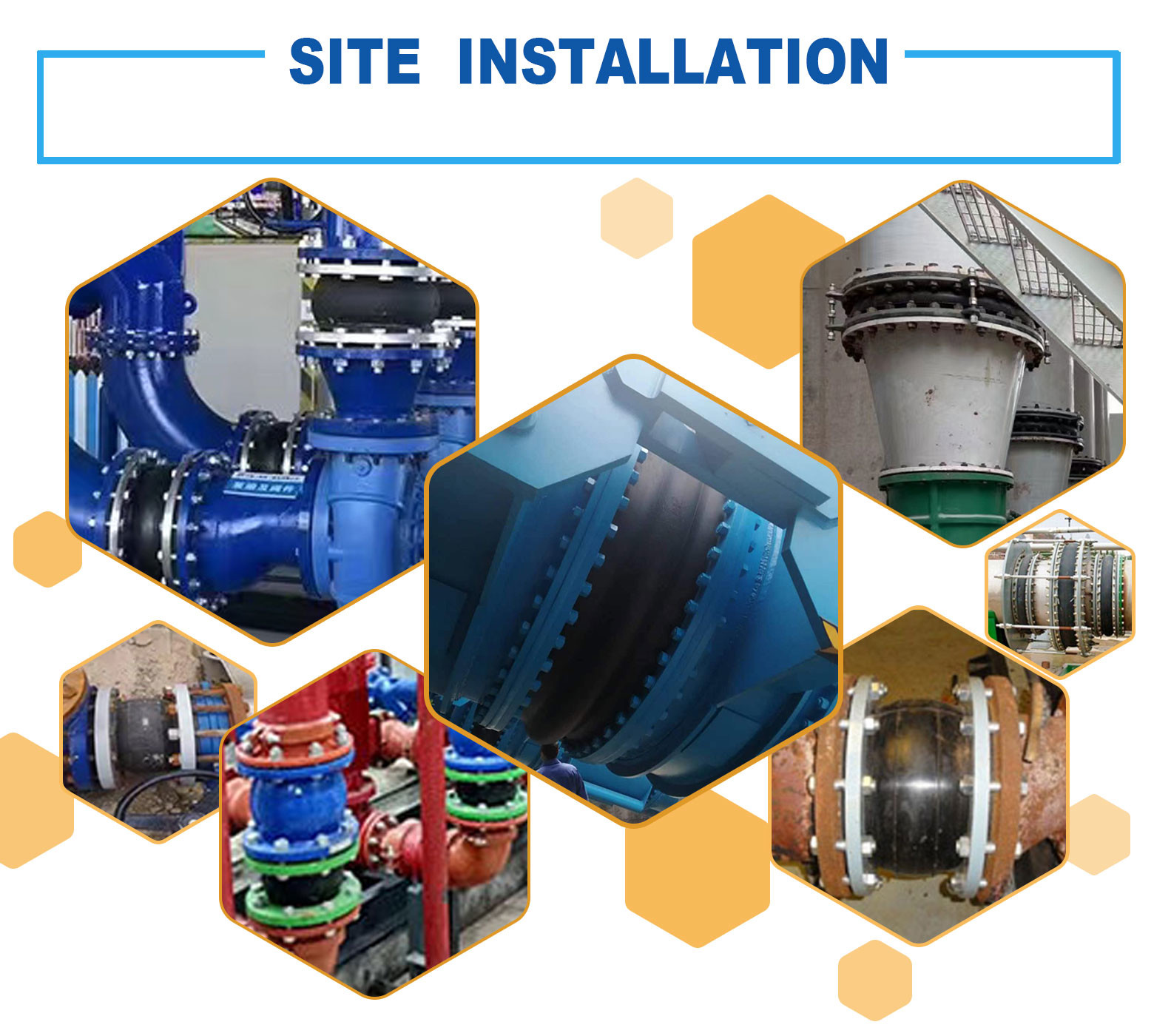 Single Sphere Flexible Rubber Joint -30°C To 150°C Threaded Connection Test Pressure 1.5 Times Of Working Pressure