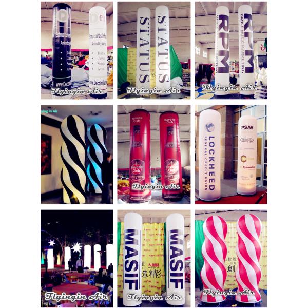 Customized 3m Height Inflatable Advertising Column for Meetings and Events