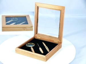 Buy cheap Solid Maple square wood box with window and EVA product