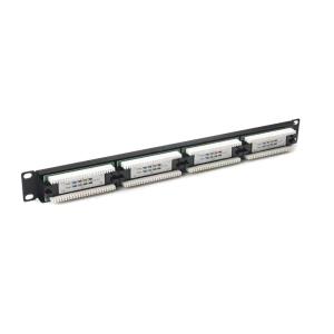 24 Port Cat5e-Cat7 Rack Mountable Ethernet Patch Panel With Cable Management