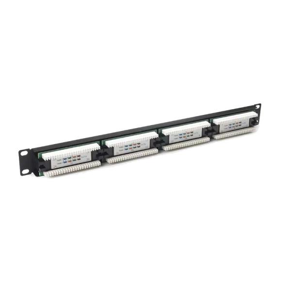 Quality 24 Port Cat5e-Cat7 Rack Mountable Ethernet Patch Panel With Cable Management for sale