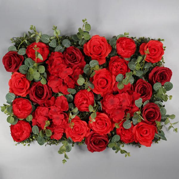 40x60 Silk Flower Artificial Rose Wall Panels for Wedding decoration