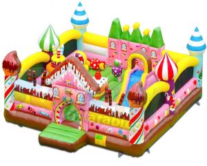 China Candy House Indoor Bouncy Castle Playground Combo Games Commercial Grade on sale