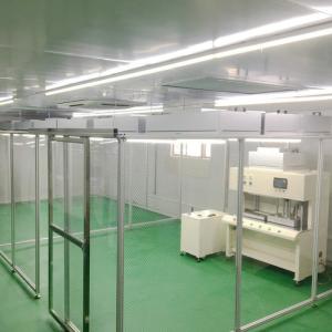 China Aluminum Mobile FFU Softwall Cleanroom PVC Anti Static Curtain on sale