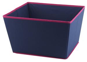 Blue Collapsible Storage Bin , Foldable Storage Cubes With Lids