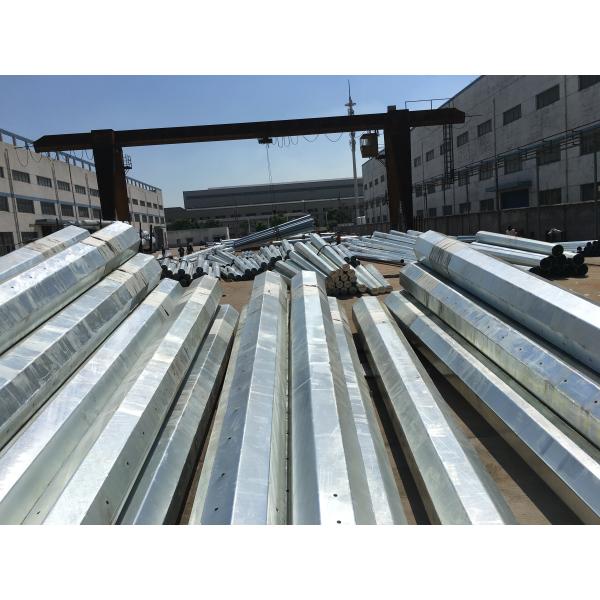 15M Transmission Line Galvanized Steel Pole With Third Party Certificate