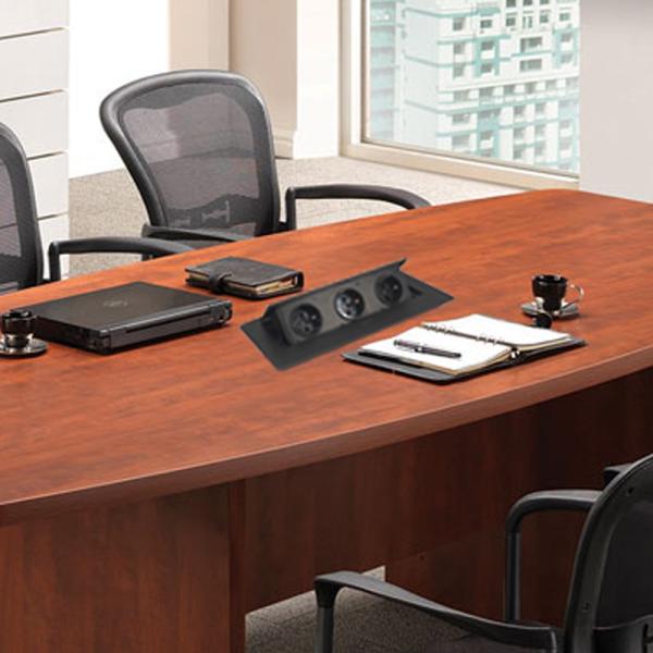 Melloni Pop-Up Tabletop Socket 3 AC Outlets Retractable Hidden Recessed Power for Kitchen Desktop EU Socket Tabletop Accessory