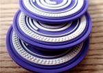 Double Color Circular Silicone Patches With 3D Embossed Brand Name Logo