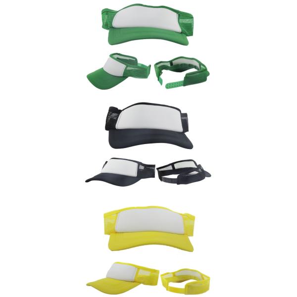 Stylish Sublimation Sun Visor Cap Mesh Cap For Heat Transfer All Colors Available