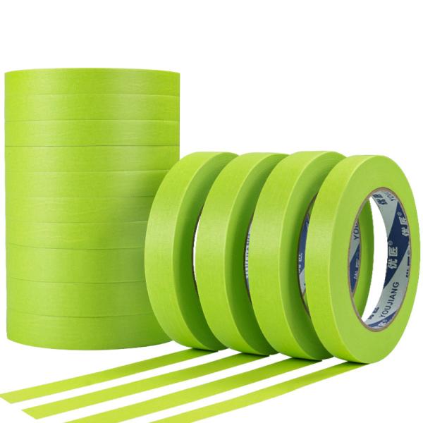 Quality China Factory Green Masking Tape Crepe Paper Masking Tape for sale