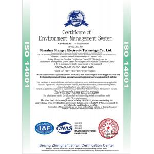 Shangyu (Shenzhen) Technology Co. Ltd Certifications