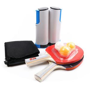 China Customization Retractable Tennis Net Ping Pong Paddle Racket Suit Set​ Retractable Table Tennis Net on sale